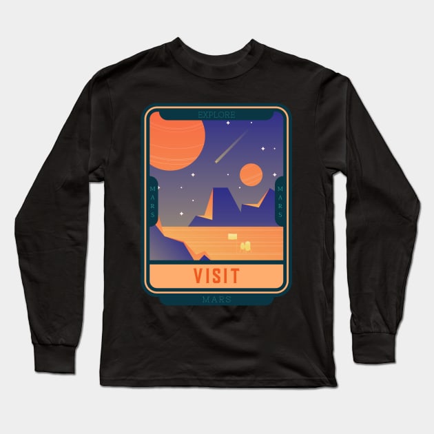 Visit Mars Long Sleeve T-Shirt by BB Funny Store